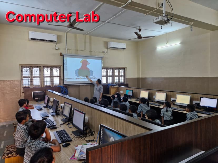 Computer Lab At Msvu Labs | Shree Radhagovind Vidyamandir, Ninat